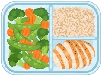 A estrutura nutricional de uma marmita equilibrada